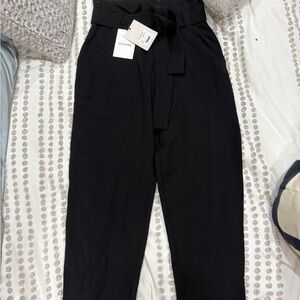 Cuyana Black Women's Terry Blend Trousers